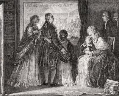 The Royal Family Take Refuge in the Assembly by H. de la Charlerie